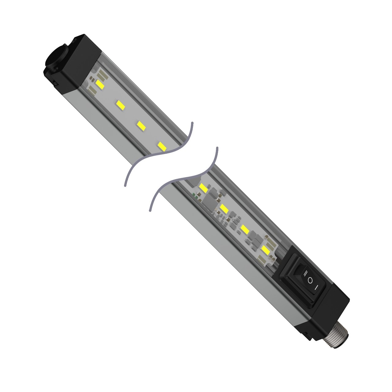 Banner Engineering LED Machine Light; Rectangular; 316 x 28 x 21mm; White Light; 12-30VDC; IP50; M12 Quick Disconnect